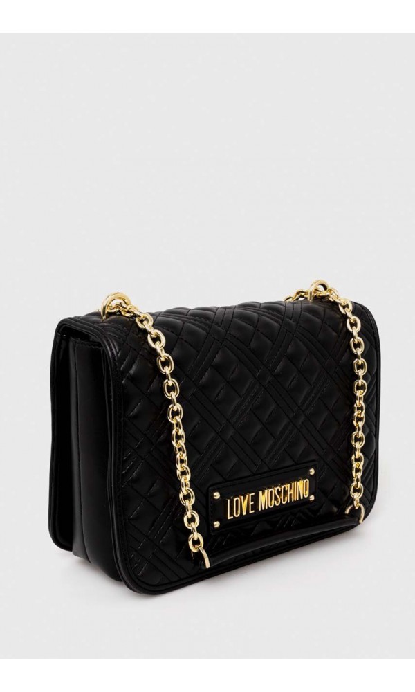 LOVE MOSCHINO - Quilted Logo Chain Shoulder Bag - 2