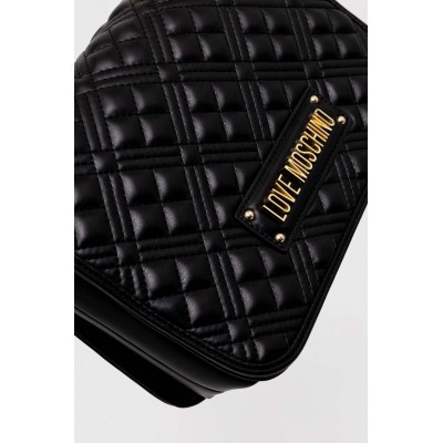 LOVE MOSCHINO - Quilted Logo Chain Shoulder Bag - 3