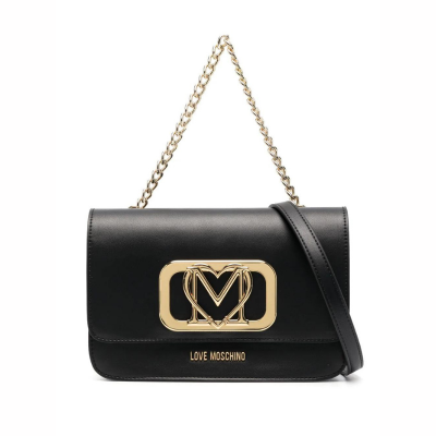 LOVE MOSCHINO - logo-plaque shoulder bag - 1