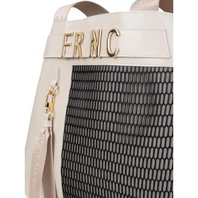 FRNC Γυναικεία Τσάντα Shopper Beige/Black - 3