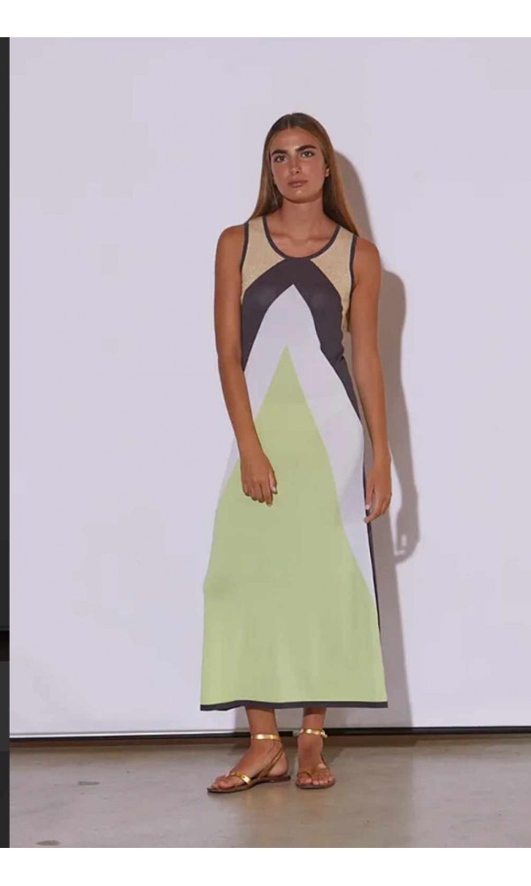 Aμάνικο πλεχτό φόρεμα - 1
