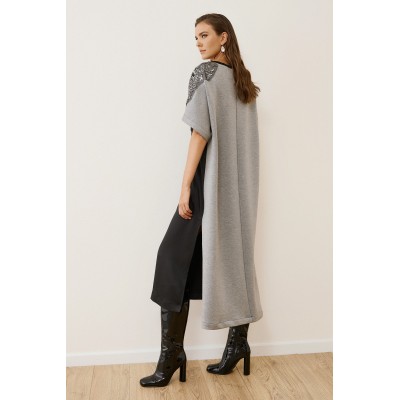 Φόρεμα άνετο δίχρωμο - 2