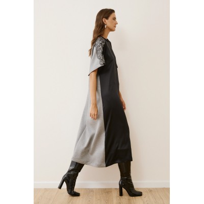 Φόρεμα άνετο δίχρωμο - 5