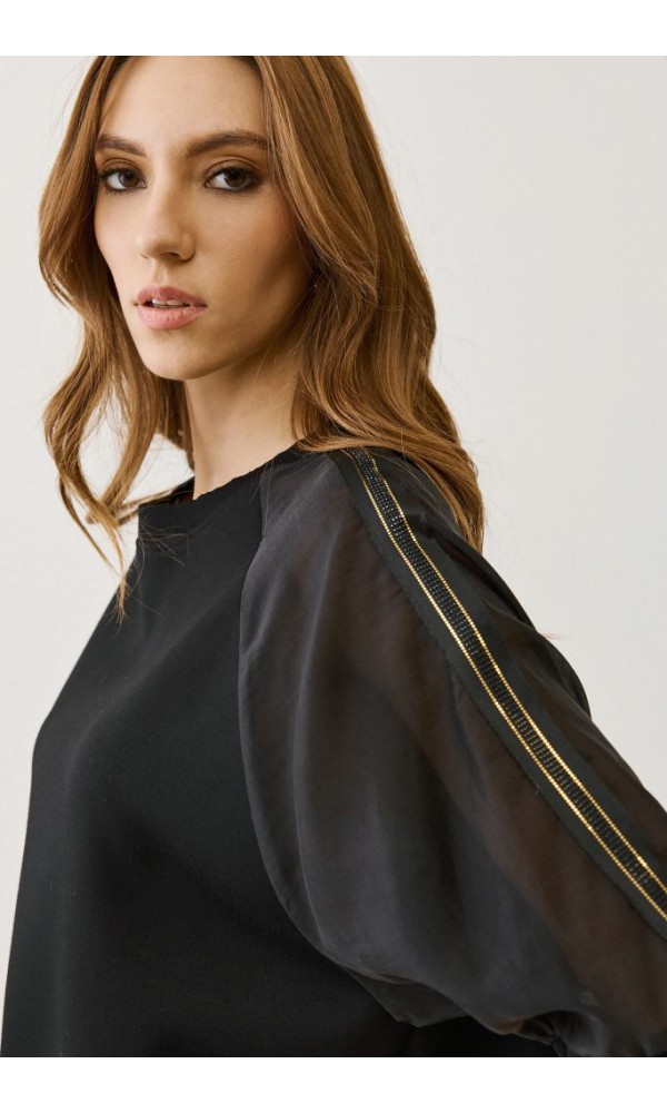 Figaro μπλούζα με See-through μανίκι - 1