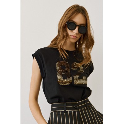 EIGHTY2 t-Shirt χρυσές παγιέτες “82” - 2