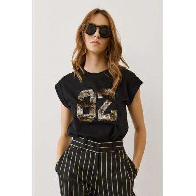 EIGHTY2 t-Shirt χρυσές παγιέτες “82” - 3