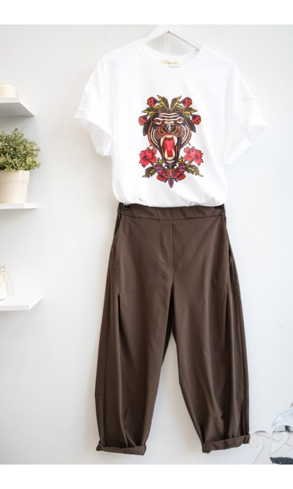 EIGHTY2 Oversized t-Shirt με τύπωμα - 4