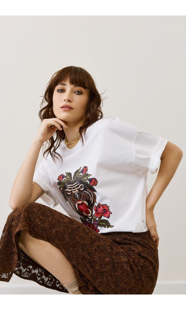 EIGHTY2 Oversized t-Shirt με τύπωμα - 5