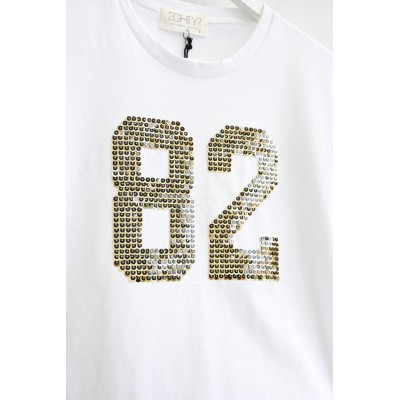 EIGHTY2 t-Shirt χρυσές παγιέτες “82” - 2