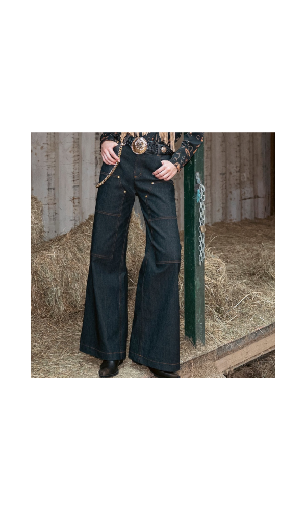 C MANOLO JEAN TROUSERS WITH GOLD CHAIN - 2