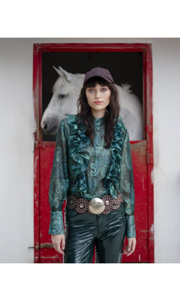 Πράσινο πουκάμισο λαχούρι Manolo - 1