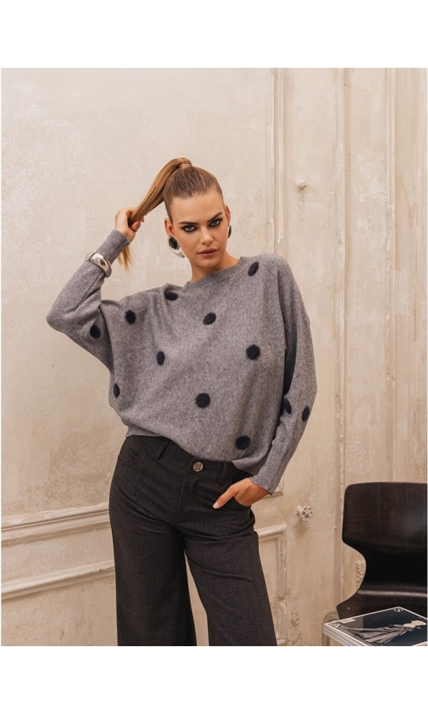 Florence γκρι πλεκτό με cozy υφή Cache Cache - 2