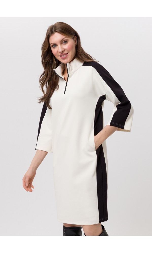 Φόρεμα με ένθετο σε αντίθεση - 1