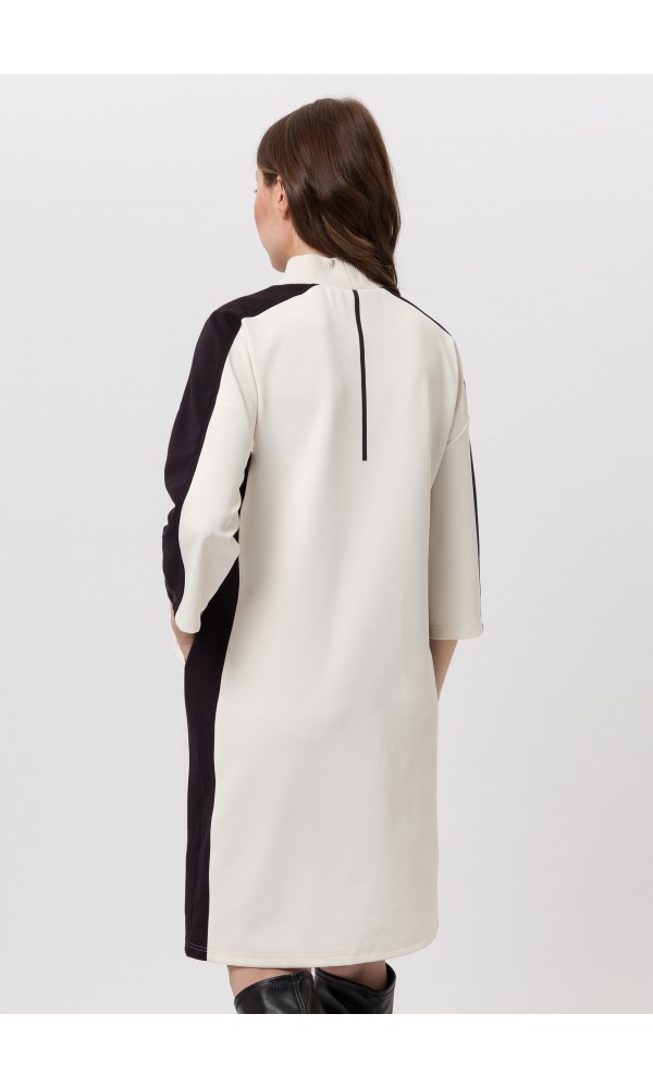 Φόρεμα με ένθετο σε αντίθεση - 4