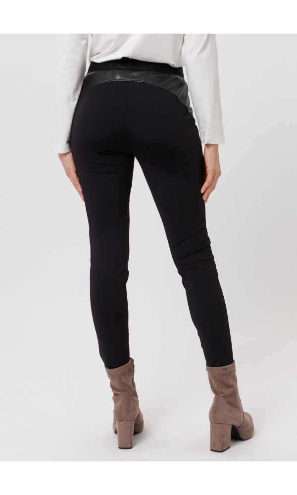 Παντελόνι με ανάμεικτα υλικά σε αντίθεση - 2