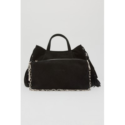 NAIRA TOTE SUEDE ΤΣΑΝΤΑ ΜΑΥΡΗ - 2