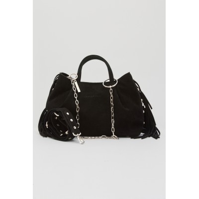 NAIRA TOTE SUEDE ΤΣΑΝΤΑ ΜΑΥΡΗ - 1