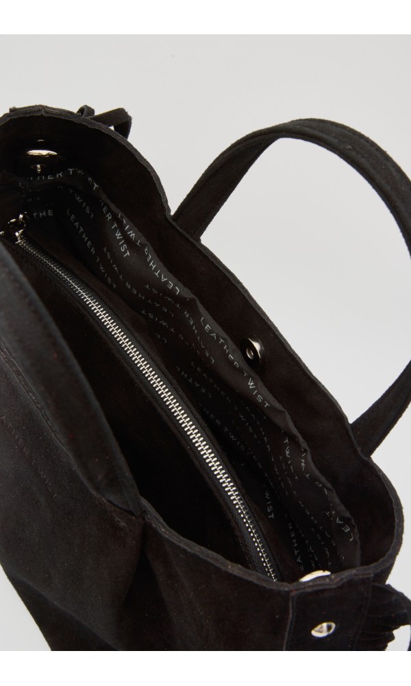 NAIRA TOTE SUEDE ΤΣΑΝΤΑ ΜΑΥΡΗ - 3