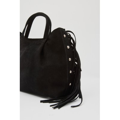 NAIRA TOTE SUEDE ΤΣΑΝΤΑ ΜΑΥΡΗ - 4