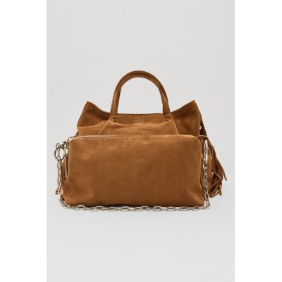 NAIRA ΔΕΡΜΑΤΙΝΗ TOTE SUEDE ΤΣΑΝΤΑ ΤΑΜΠΑ - 3
