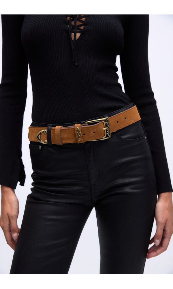 MADAME B. ΔΕΡΜΑΤΙΝΗ ΓΥΝΑΙΚΕΙΑ ΖΩΝΗ SUEDE ΤΑΜΠΑ - 3