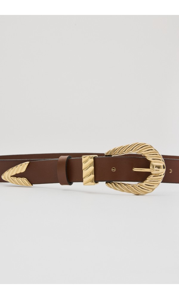 WOVEN FLOW ΔΕΡΜΑΤΙΝΗ ΓΥΝΑΙΚΕΙΑ ΖΩΝΗ ΚΑΦΕ - 1