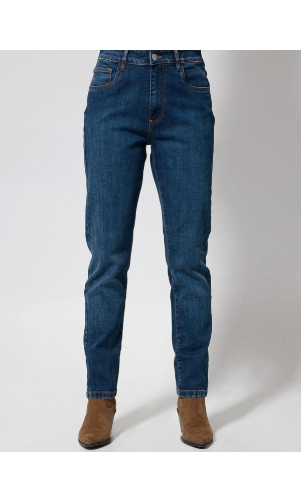 Γυναικείο Παντελόνι Jean MOM FIT 7432 Blue - 1