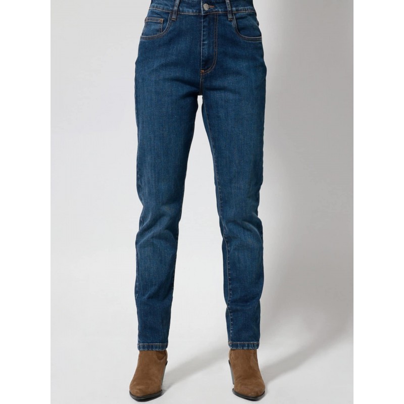 Γυναικείο Παντελόνι Jean MOM FIT 7432 Blue - 1
