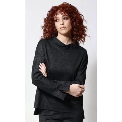 Γυναικεία Μπλούζα με Animal Print 93100 Ανθρακί - 1