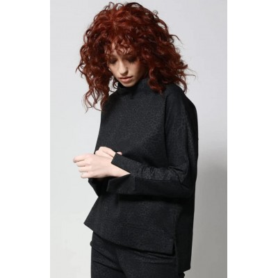 Γυναικεία Μπλούζα με Animal Print 93100 Ανθρακί - 2