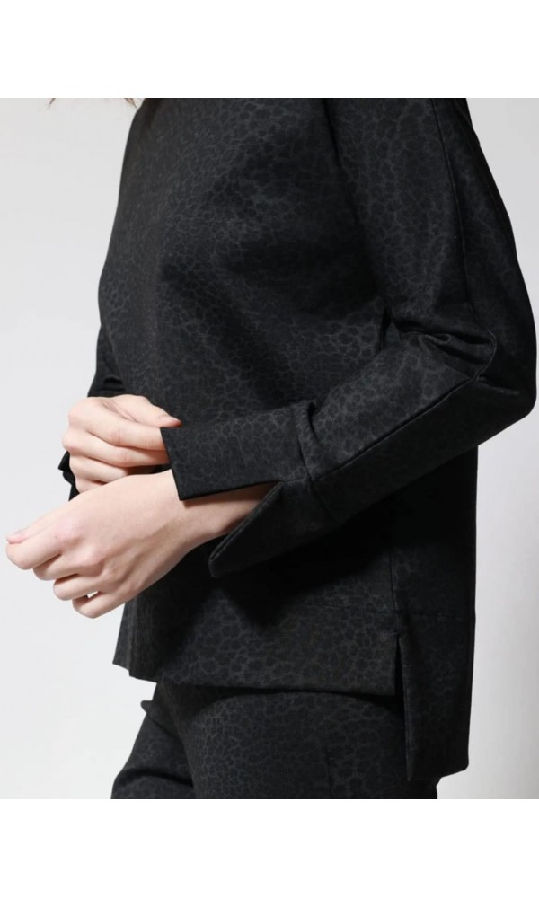 Γυναικεία Μπλούζα με Animal Print 93100 Ανθρακί - 3