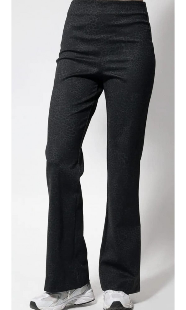 Γυναικείο Παντελόνι με Animal Print 73100 Ανθρακί - 1