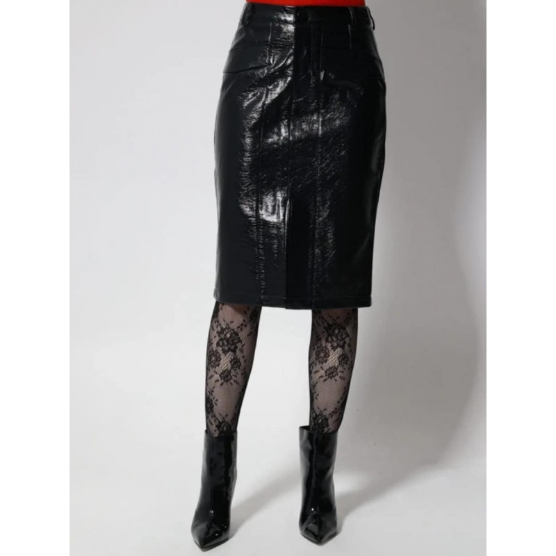 Γυναικεία Vinyl Pencil Φούστα ALICE 945094 Μαύρο - 1