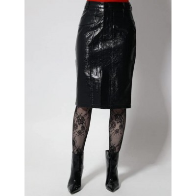 Γυναικεία Vinyl Pencil Φούστα ALICE 945094 Μαύρο - 1