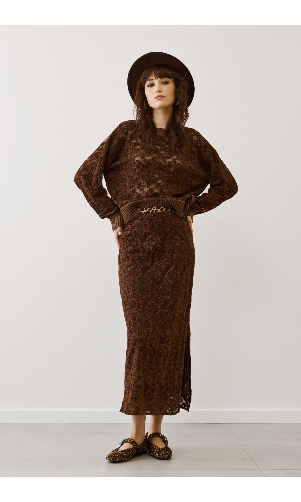 Μπλούζα Figaro με δαντέλα - 2