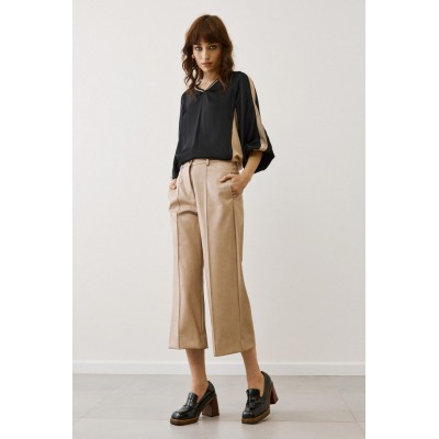 Figaro Δερματίνη Crop Παντελόνι ∞ Μπεζ - 2