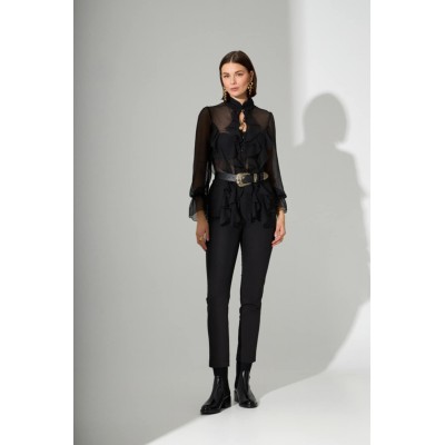 Διάφανο πουκάμισο με βολάν - 2