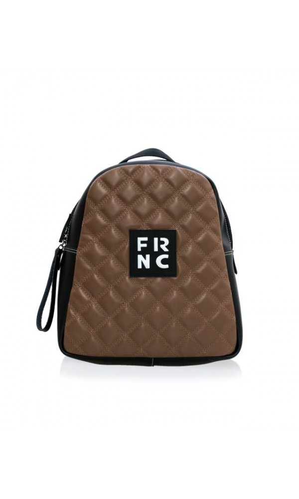 FRNC 1202-K backpack μεγάλο καπιτονέ, cappuccino - μαύρο - 1