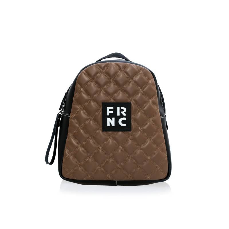 FRNC 1202-K backpack μεγάλο καπιτονέ, cappuccino - μαύρο - 1